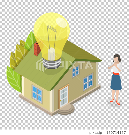 3D Isometric Flat  Illustration of Sustainable Energy. Item 2 120714127