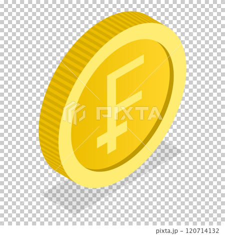 3D Isometric Flat Illustration of World Currency Coins. Item 11 3D Isometric Flat Illustration of World Currency Coins. Item 11 120714132