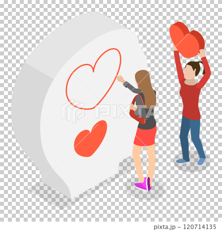 3D Isometric Flat Illustration of Mental Health. Item 3 3D Isometric Flat Illustration of Mental Health. Item 3 120714135