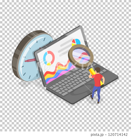 3D Isometric Flat  Illustration of Marketing Research Strategies. Item 2 120714142