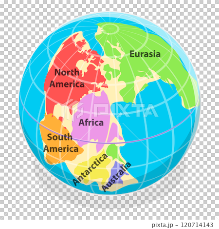3D Isometric Flat  Illustration of Paleozoic And Mesozoic Eras. Item 1 120714143