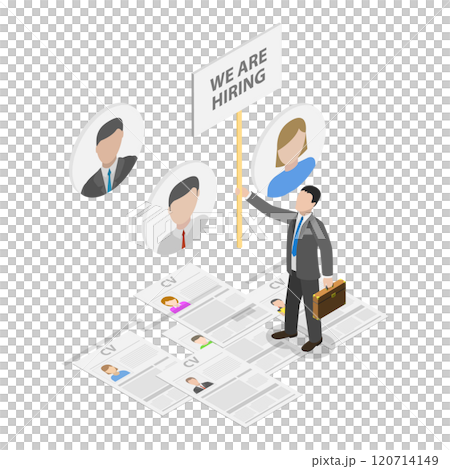 3D Isometric Flat Illustration of Human Resources. Item 1 3D Isometric Flat Illustration of Human Resources. Item 1 120714149