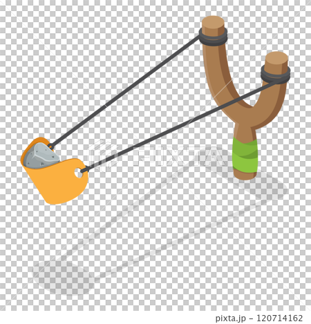 3D Isometric Flat Set of Slingshot Animation Shots. Item 3 3D Isometric Flat Set of Slingshot Animation Shots. Item 3 120714162