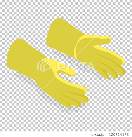 3D Isometric Flat Set of Gloves. Item 5 3D Isometric Flat Set of Gloves. Item 5 120714178