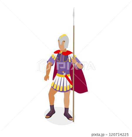 3D Isometric Flat  Set of Historical People. Item 2 120714225