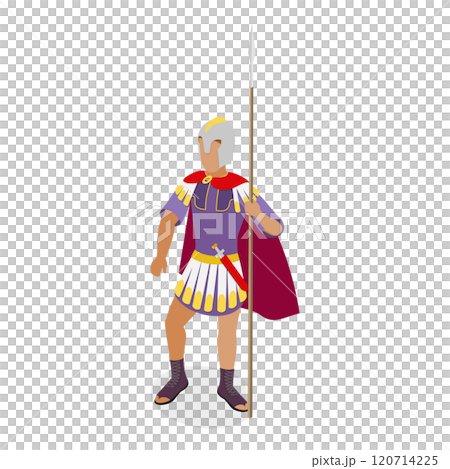 3D Isometric Flat  Set of Historical People. Item 2 120714225