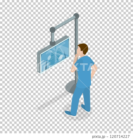 3D Isometric Flat  Illustration of Oncology. Item 4 120714227