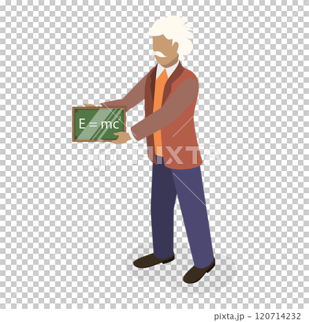 3D Isometric Flat  Set of Great Scientists. Item 1 120714232