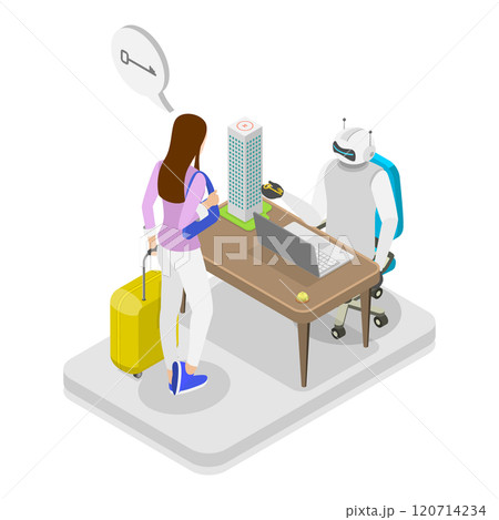 3D Isometric Flat  Illustration of Modern Travelling. Item 3 120714234
