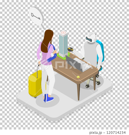 3D Isometric Flat  Illustration of Modern Travelling. Item 3 120714234