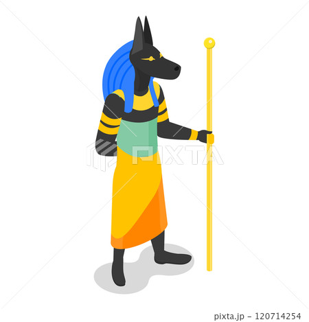 3D Isometric Flat  Set of Egypt Symbols. Item 2 120714254