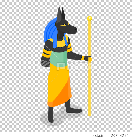 3D Isometric Flat  Set of Egypt Symbols. Item 2 120714254