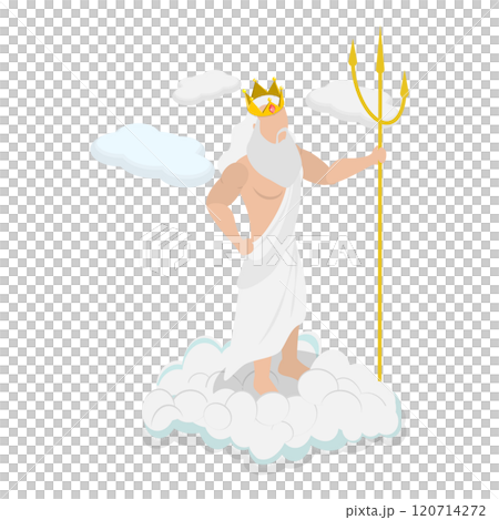 3D Isometric Flat  Illustration of Ancient Mythology Heroes. Item 2 120714272