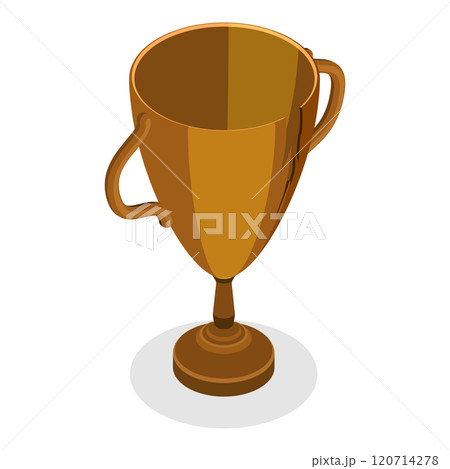3D Isometric Flat  Set of Rank Trophies. Item 1 120714278