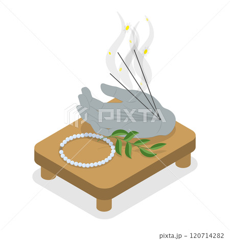 3D Isometric Flat  Illustration of Chinese Tea. Item 1 120714282