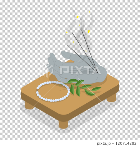 3D Isometric Flat  Illustration of Chinese Tea. Item 1 120714282