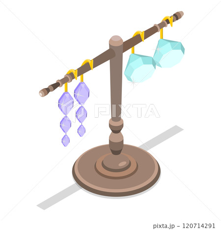 3D Isometric Flat  Illustration of Jewelry Shop. Item 3 120714291