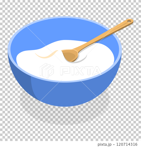 3D Isometric Flat  Illustration of Cereal Breakfast. Item 6 120714316