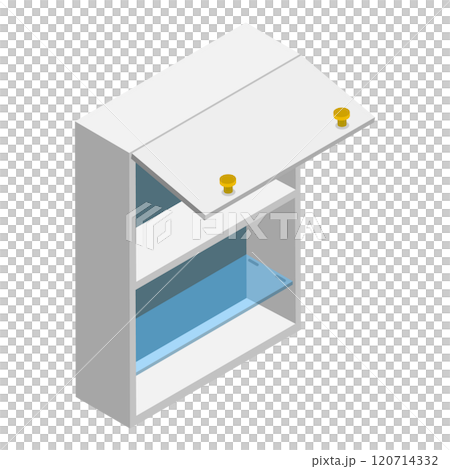 3D Isometric Flat  Set of Kitchen Cabinets. Item 4 120714332