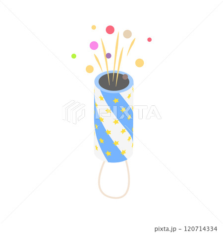 3D Isometric Flat Icon of Firecrackers Set. Item 4 3D Isometric Flat Icon of Firecrackers Set. Item 4 120714334