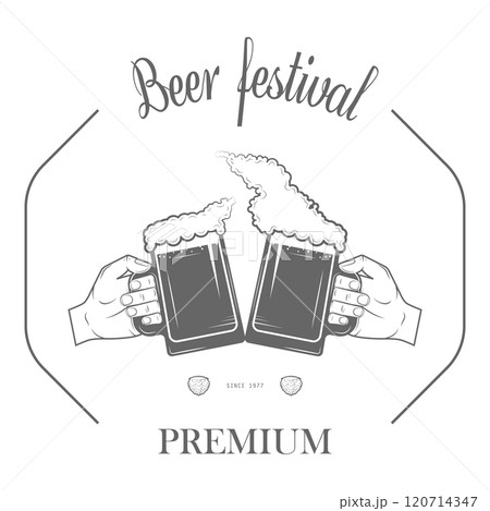 Set of Two-color Beer Craft Badges.. Item 5 120714347