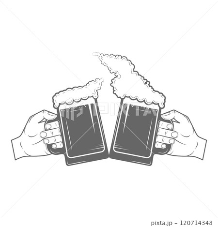 Set of Two-color Beer Craft Icons.. Item 8 120714348