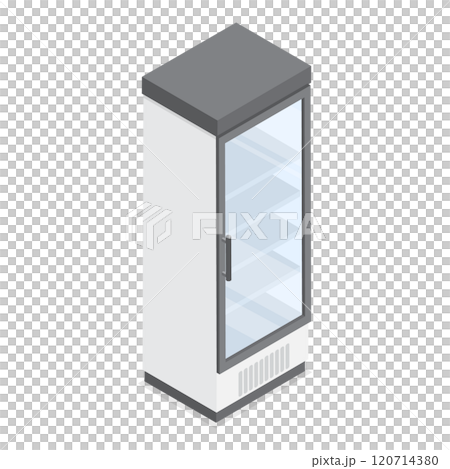 3D Isometric Flat Set of Commercial Display Refrigerators. Item 3 3D Isometric Flat Set of Commercial Display Refrigerators. Item 3 120714380