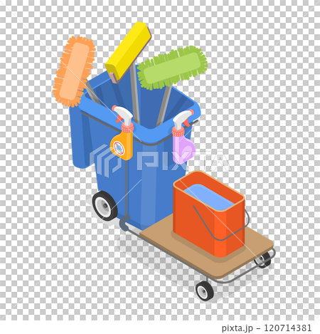 3D Isometric Flat Set of Industrial Cleaning. Item 4 3D Isometric Flat Set of Industrial Cleaning. Item 4 120714381