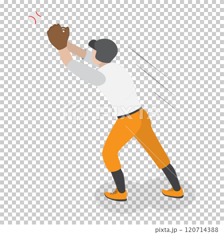 3D Isometric Flat Set of Baseball Players. Item 3 3D Isometric Flat Set of Baseball Players. Item 3 120714388
