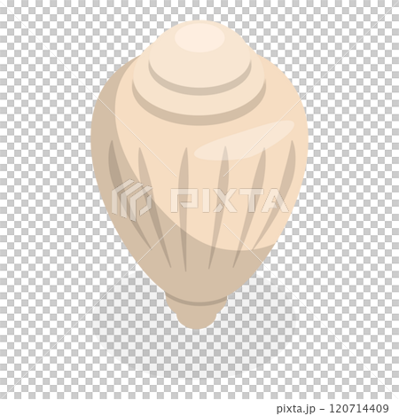 3D Isometric Flat  Set of Seashells. Item 1 120714409