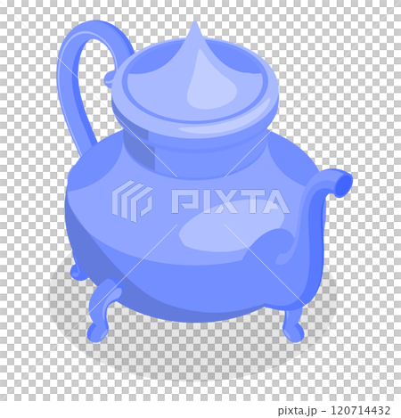 3D Isometric Flat  Set of Arabic Teapot. Item 3 120714432