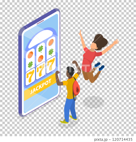 3D Isometric Flat  Set of Lottery Winners. Item 1 120714435