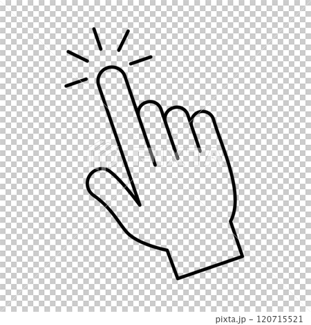 Index finger click icon 120715521