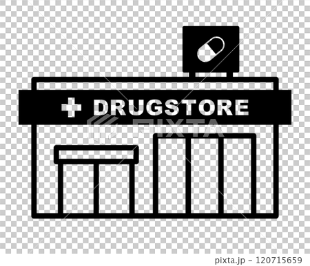 Drugstore silhouette Drugstore silhouette 120715659