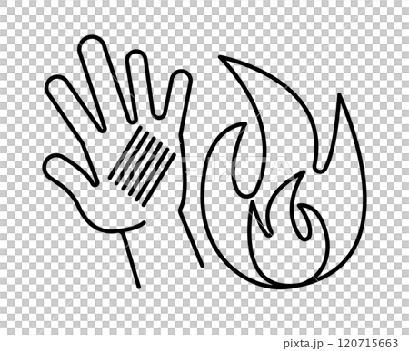 燒傷的手圖標 燒傷的手圖標 120715663