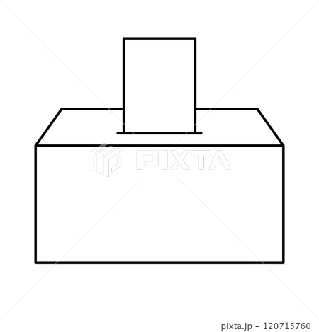 投票箱と投票用紙のアイコン 投票箱と投票用紙のアイコン 120715760