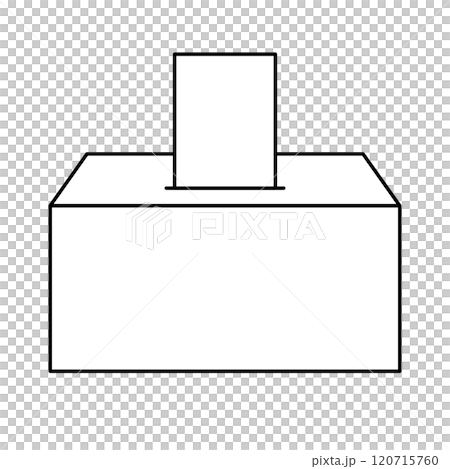 投票箱と投票用紙のアイコン 投票箱と投票用紙のアイコン 120715760