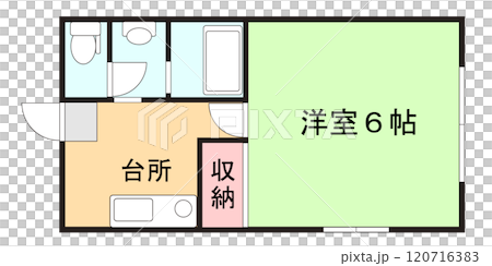 Floor plan Western-style room Kitchen Storage 120716383