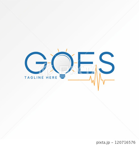 Logo design graphic concept creative premium vector stock image graphic word text Goes font  light bulb trading. Related to interior monogram medical 120716576