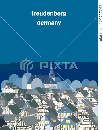 フロイデンベルク　freudenberg　ドイツ　germany　冬　夜 120717268