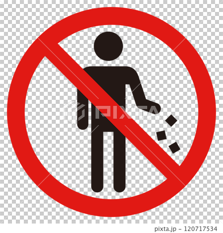 禁止亂丟垃圾標誌 120717534