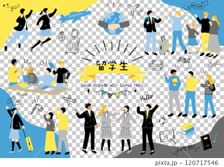 Students enjoying studying abroad Students enjoying studying abroad 120717546