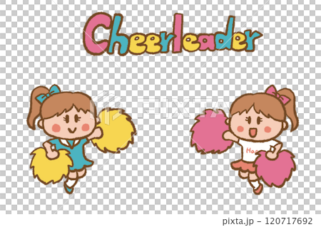 人們運動日啦啦隊啦啦隊啦啦隊歡呼有趣多彩微笑女孩精力充沛傳單 120717692