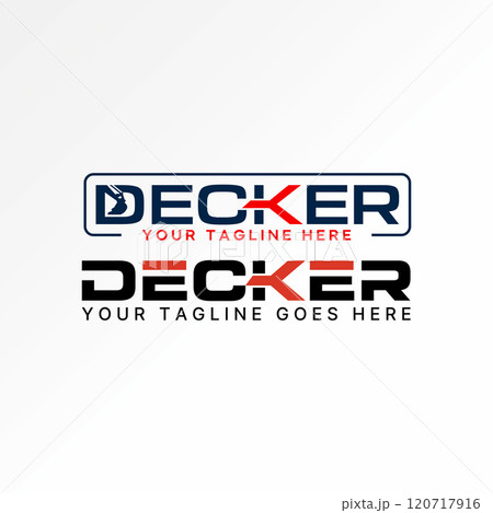Logo design graphic concept creative premium vector stock image graphic word text Decker font excavator arrow. Related transportaion tool construction Logo design graphic concept creative premium vector stock image graphic word text Decker font excavator arrow. Related transportaion tool construction 120717916