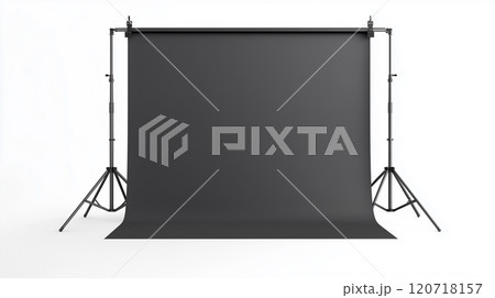 黒い背景布　スタジオ撮影機材　背景スタンド　撮影用背景シート 120718157