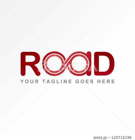Logo design graphic concept creative premium vector stock image graphic word text Road font 2 lines infinity. Related transportaion way construction 120718196