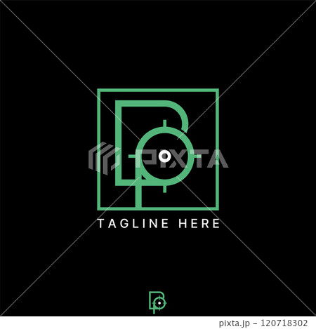 Logo design graphic concept creative premium vector stock image graphic initial BP or PB font connected with target focus. Related monogram typography Logo design graphic concept creative premium vector stock image graphic initial BP or PB font connected with target focus. Related monogram typography 120718302
