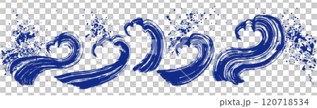 Wave handwritten brush illustration Wave handwritten brush illustration 120718534