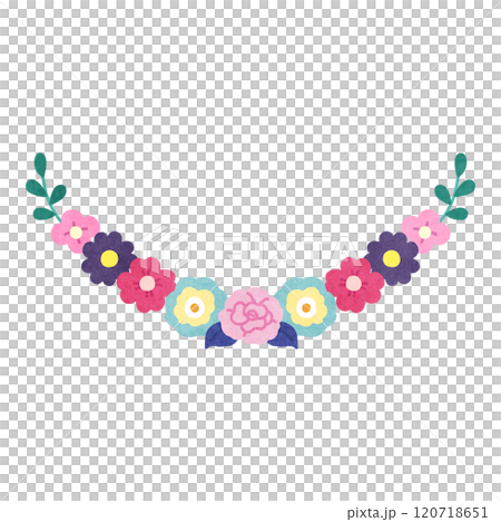 cute colorful flower frame 120718651
