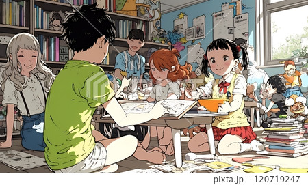 友達と遊んでいる幼い子供たち